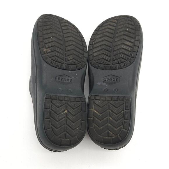 Crocs Felicity Clogs Womens Size 9 Slip On Mules Black Rubber Shoes Dual Comfort - Picture 8 of 9